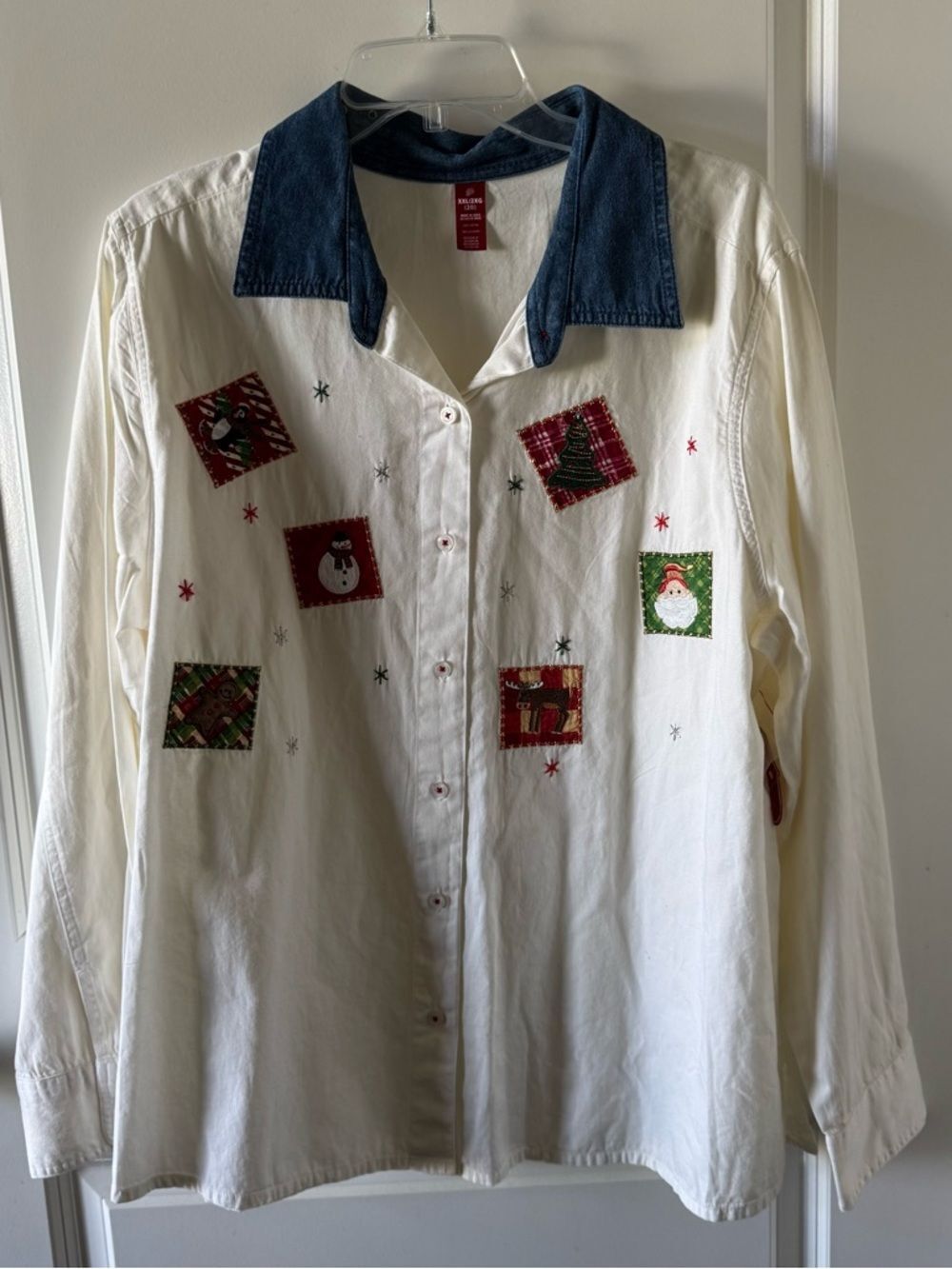 Christmas patchwork shirt